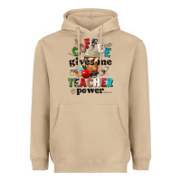 Coffee Gives Me Teacher Power Heavyweight Hoodie | Teevron