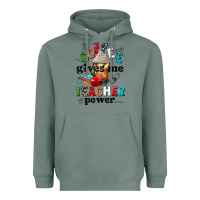 Sage coffee gives me teacher power Heavyweight Hoodie - NancyCooperArtShop