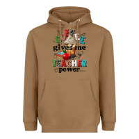 Toasted Coconut coffee gives me teacher power Heavyweight Hoodie - NancyCooperArtShop