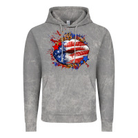 Cloud Rock Leopard American flag lips Vintage Hoodie - Neo Western