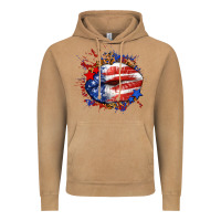 Vintage Camel Leopard American flag lips Vintage Hoodie - Neo Western