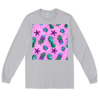 Moon Dust summer ocean seamless pattern Long Sleeve Tee - BundleAndBundleShop