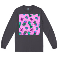 Smoke summer ocean seamless pattern Long Sleeve Tee - BundleAndBundleShop