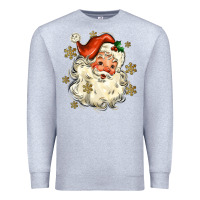 Heather Grey Christmas Santa Premium Sweatshirt - MaliasSmallBusiness