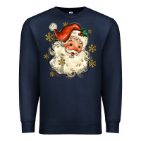 Navy Christmas Santa Premium Sweatshirt - MaliasSmallBusiness
