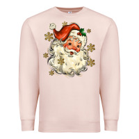 Pale Pink Christmas Santa Premium Sweatshirt - MaliasSmallBusiness
