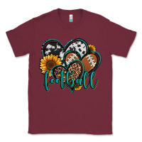 Burgundy football hearts Classic Tee - Jasminsmagicworld