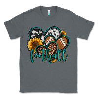 Charcoal Heather football hearts Classic Tee - Jasminsmagicworld