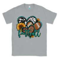 Heather Grey football hearts Classic Tee - Jasminsmagicworld