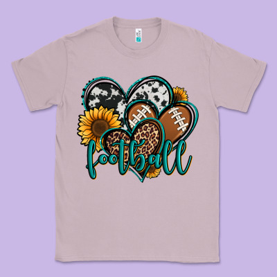 Football Hearts Classic Tee Designed By Jasminsmagicworld