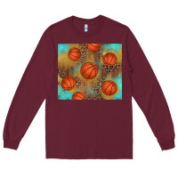 Burgundy western basketball Long Sleeve Tee - AdoDesignShop
