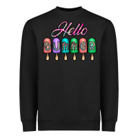 Black hello summer Heavyweight Sweatshirt - CowhideDigitalArt