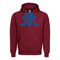 Burgundy beaumont wrestling Zipper Hoodie - Jasminsmagicworld