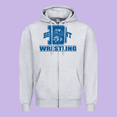 Beaumont Wrestling Zipper Hoodie Designed By Jasminsmagicworld