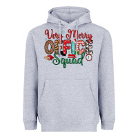 Heather Grey very merry office squad Heavyweight Hoodie - MaliasSmallBusiness