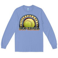 Colony Blue softball rainbow Long Sleeve Tee - JahusDesignShop