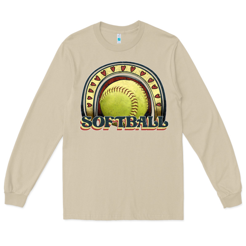 Softball Rainbow Long Sleeve Tee by JahusDesignShop | Teevron