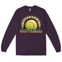 Plum softball rainbow Long Sleeve Tee - JahusDesignShop