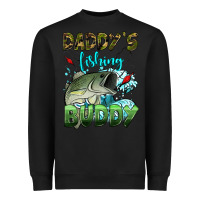 Black daddy's fishing buddy Heavyweight Sweatshirt - HRA Design Shop