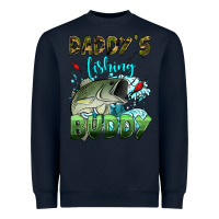 Navy daddy's fishing buddy Heavyweight Sweatshirt - HRA Design Shop
