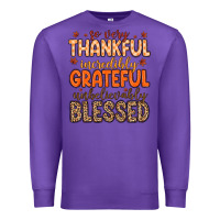 Purple so very thankful incredibly grateful unbelievably Premium Sweatshirt - MaliasSmallBusiness