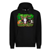 Black st patricks cows heifers go lucky Premium Hoodie - Jasminsmagicworld