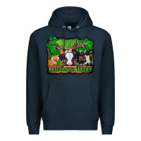 Navy st patricks cows heifers go lucky Premium Hoodie - Jasminsmagicworld