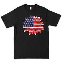 Black american flag sunflower Premium Tee - MaliasSmallBusiness