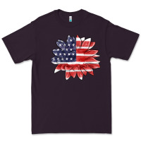 Plum american flag sunflower Premium Tee - MaliasSmallBusiness
