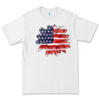 White american flag sunflower Premium Tee - MaliasSmallBusiness