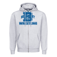 Heather Grey Beaumont Wrestling Zipper Hoodie - Jasminsmagicworld