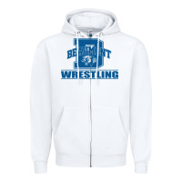 White Beaumont Wrestling Zipper Hoodie - Jasminsmagicworld