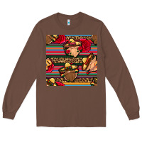 Chestnut mexican gnomes seamless pattern Long Sleeve Tee - BundleAndBundleShop