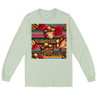 Matcha mexican gnomes seamless pattern Long Sleeve Tee - BundleAndBundleShop