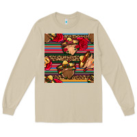 Mushroom mexican gnomes seamless pattern Long Sleeve Tee - BundleAndBundleShop