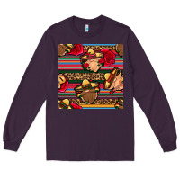 Plum mexican gnomes seamless pattern Long Sleeve Tee - BundleAndBundleShop