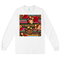 White mexican gnomes seamless pattern Long Sleeve Tee - BundleAndBundleShop