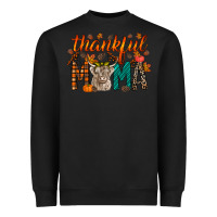 Black thankful mama highland cow Heavyweight Sweatshirt - RacoonDesign