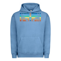Pigment Pebble Blue retro summer Urban Hoodie - TumblerDesignByShophia
