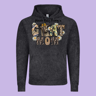 Kinda Busy Being A Goat Mom Vintage Hoodie Designed By Cowhidedigitalart