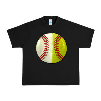 Black half baseball softball Urban Heavy Tee - JahusDesignShop