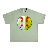 Oil Green half baseball softball Urban Heavy Tee - JahusDesignShop