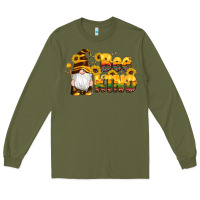 Army Green western bee kind gnomes bee honey sunflowers leopard serape Long Sleeve Tee - Artiststas