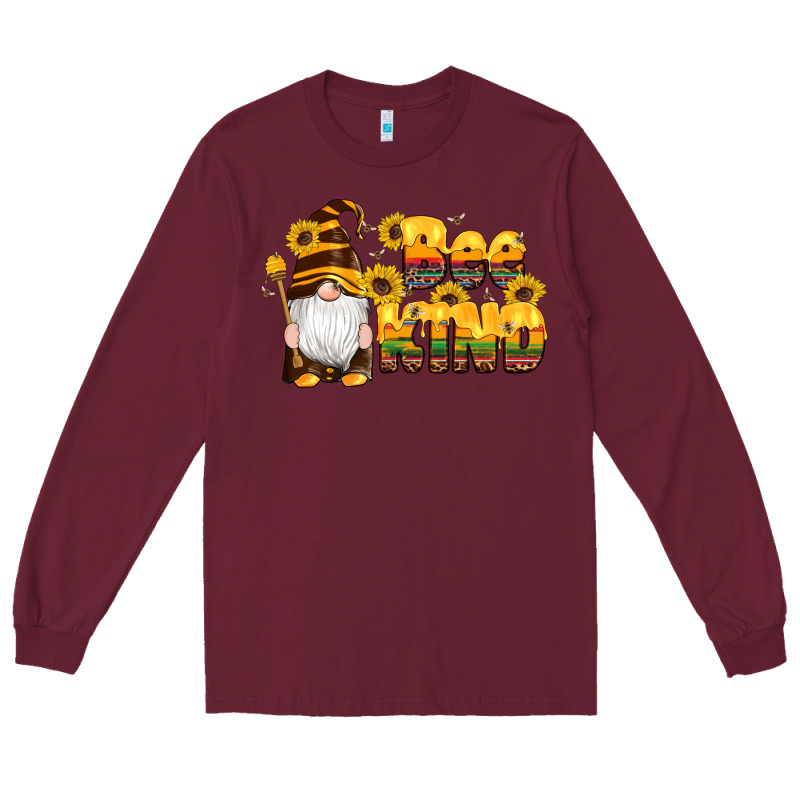 Western Bee Kind Gnomes Bee Honey Sunflowers Leopard Serape Long Sleeve Tee by Artiststas | Teevron