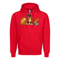 Red Red Barn Farm Animals Zipper Hoodie - Jasminsmagicworld