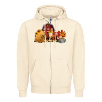 Sandshell Red Barn Farm Animals Zipper Hoodie - Jasminsmagicworld