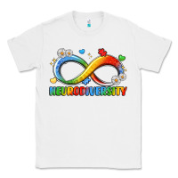 White neurodiversity Classic Tee - LillyAllenDesigns