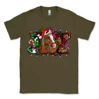 Army Green joy and horse Christmas Classic Tee - AdoDesignShop