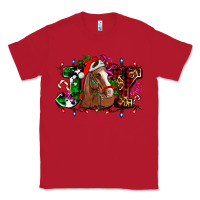 Red joy and horse Christmas Classic Tee - AdoDesignShop