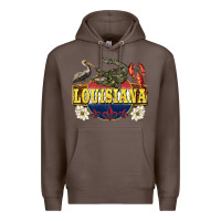 Coffee louisiana state Premium Hoodie - BarkalooDesign